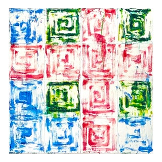 Contemporary Abstract Oil on Canvas "Scrapin' by 2" by Dana Gordon For Sale