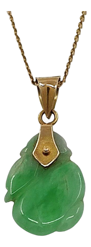 Carved Jade Pendant Necklace