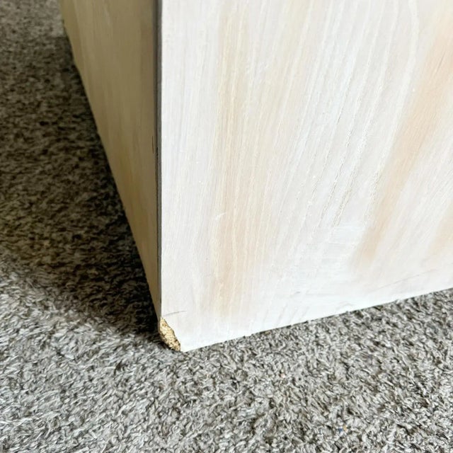 Wood Boho Chic Henry Link Pencil Reed Cabinet/Dry Bar With Rotating Top For Sale - Image 7 of 10