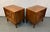 Mid-Century Modern Unique Mid-Century Walnut & Burl Diamond Front Night Stands For Sale - Image 3 of 15