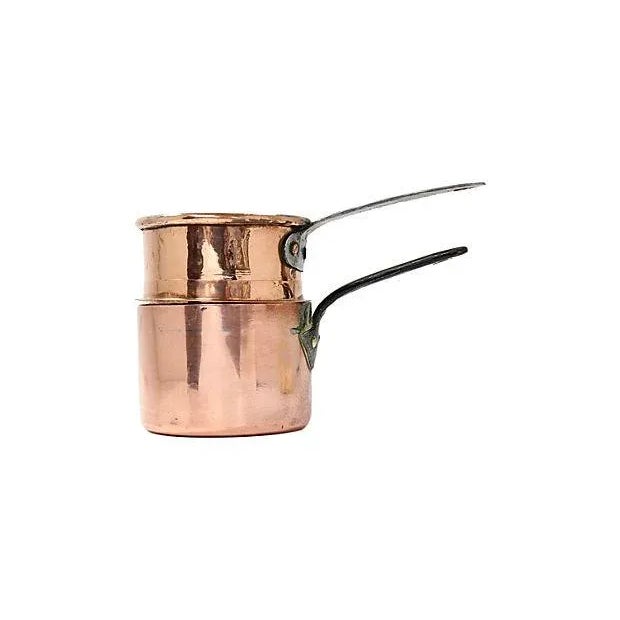 Metal 19th Century Heavy Copper Double Boiler For Sale - Image 7 of 7