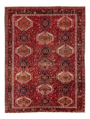 Early 20th Century Vintage Persian Heriz Wool Rug