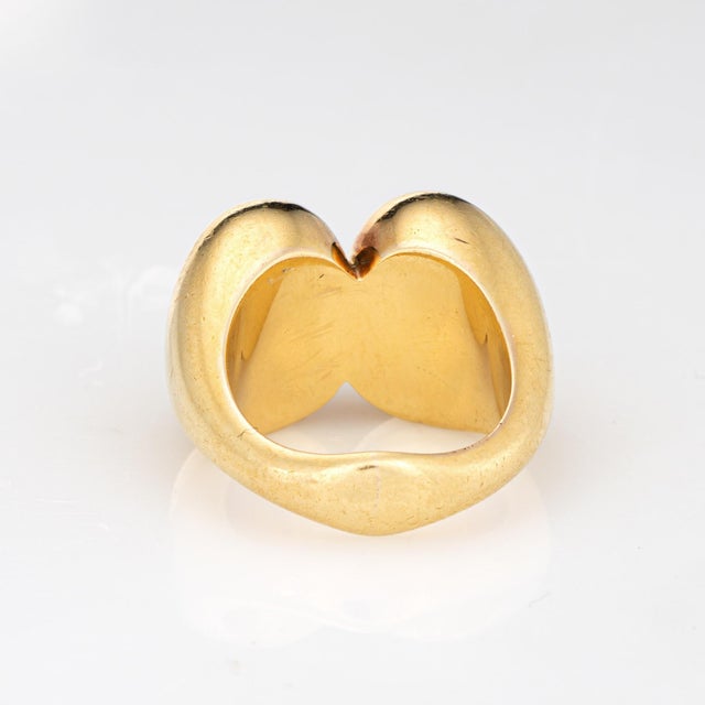 1970s Scarce Cartier Spain 70s Sculptural Dome Ring Vintage Sz 5 18k Yellow Gold For Sale - Image 5 of 7
