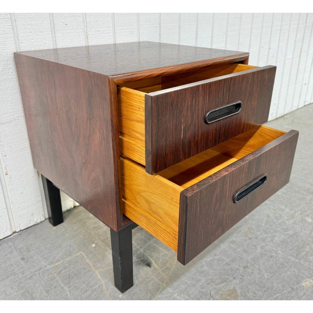 Mid-Century Danish Modern Rosewood Nightstands - Set of 2 For Sale - Image 9 of 9