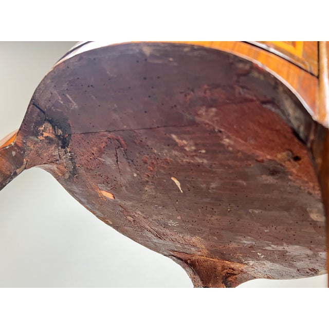 Antique French Louis XV Kingwood Parquetry Chiffonière Table C. Late 18th Century Stamped f.a. Mondon Attr. François-Antoine Mondon For Sale - Image 9 of 11