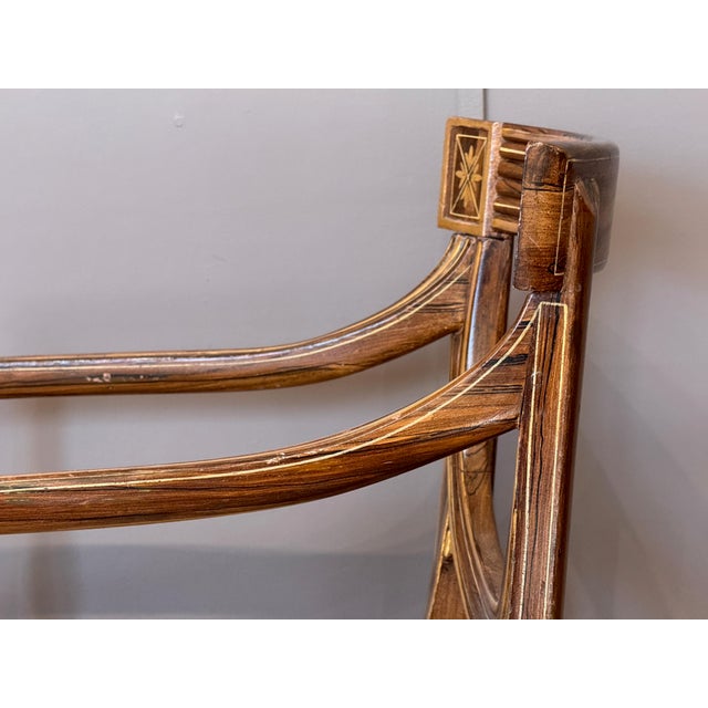 Set of Eight Regency Style Faux Rosewood and Gilt Dining Chairs For Sale - Image 15 of 18