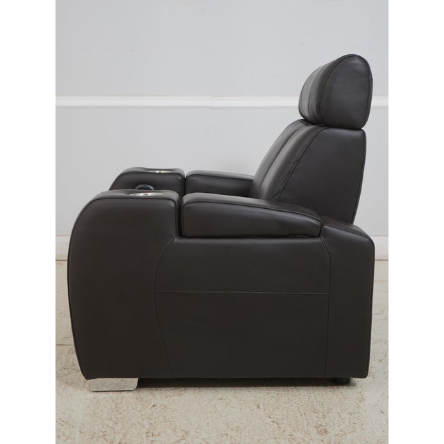 Traditional Palliser Lemans Leather Home Theater Power Recliner For Sale - Image 3 of 18