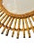 Mid 20th Century Vintage Italian Rattan Bamboo Sunburst Mirror With Brass Accents For Sale - Image 5 of 14