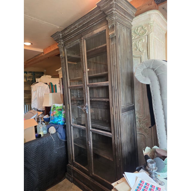 Brown French Style Bookcase For Sale - Image 8 of 12