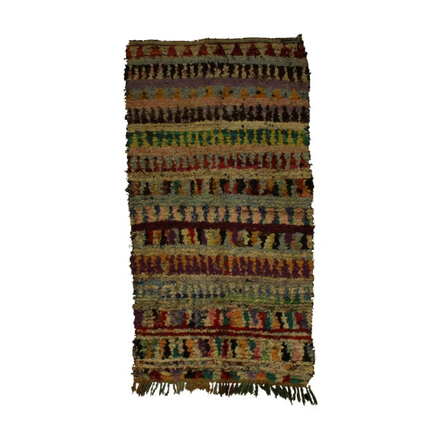Vintage Multicolored Boucherouite Rug For Sale - Image 6 of 7