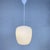 Vintage School Hanging Lamp with White Opaline Glass Shade, 1950s For Sale - Image 4 of 17