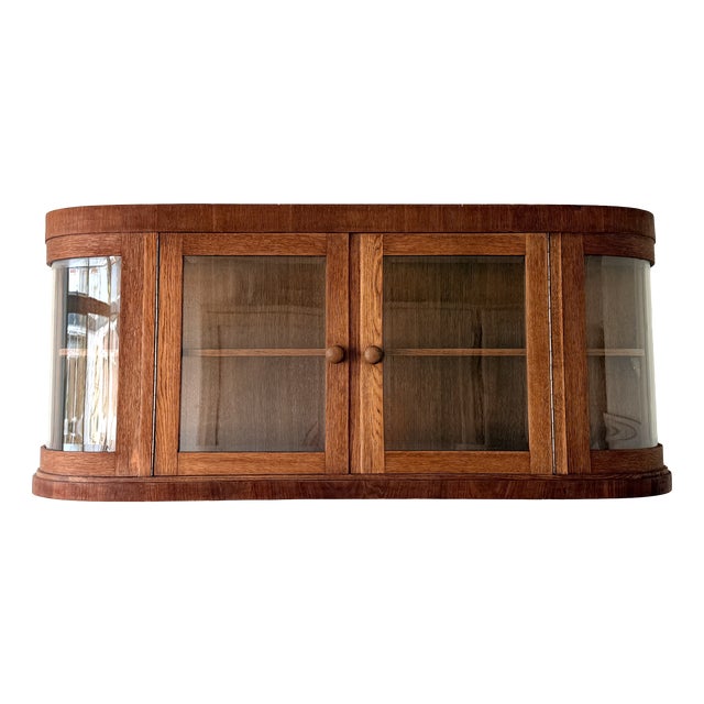 Art Deco-Style Hanging Display Cabinet, 1930s For Sale