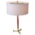 Iconic MCM Design! Mid Century Modern Brass & Walnut Table Lamp! Atomic Age Elegance! DIMENSIONS: HEIGHT 31" WIDTH 18"...