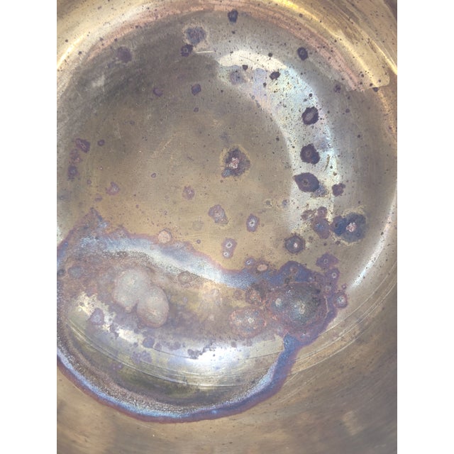 Brass Vintage Carnat Hand-Polished Brass Footed Cachepot / Planter – Made in India For Sale - Image 8 of 12