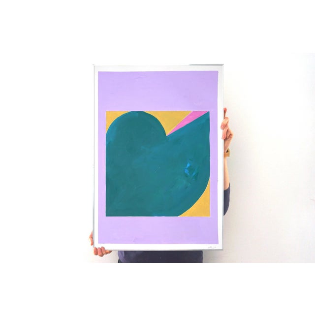 2022 "The Golden Rule" Abstract Color Field Acrylic Painting in Pastel Tones by Natalia Roman For Sale - Image 4 of 9