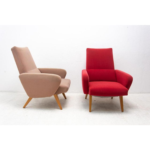 Set of His and Her Armchairs attributed to Jaroslav Šmídek, Czechoslovakia, 1960s For Sale - Image 10 of 18