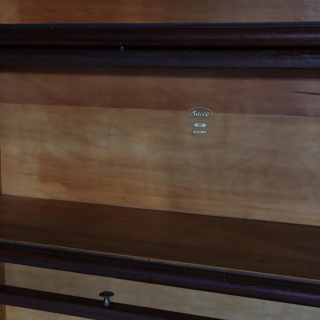 1910s Arts & Crafts Oak 4-Stack Barrister Bookcase With Raised Panels C1910 For Sale - Image 5 of 7