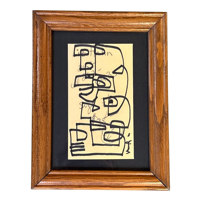 Contemporary Original Wayne Cunningham Abstract Marker Drawing For Sale