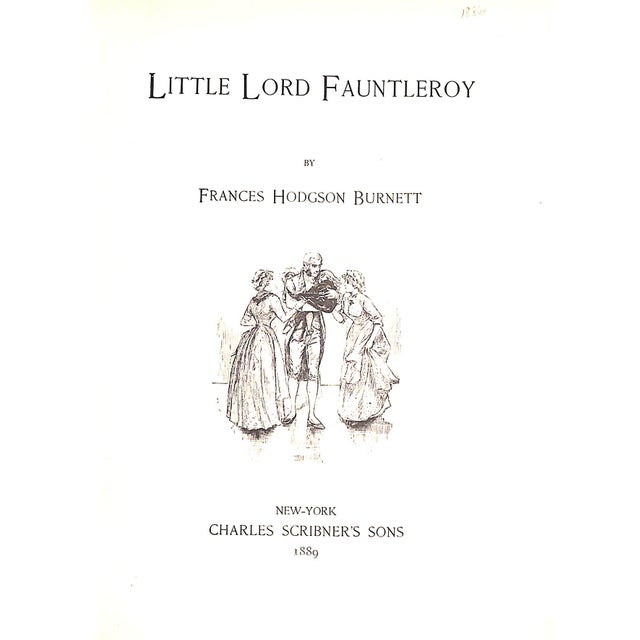 BURNETT, Frances Hodgson [209] pp. Charles Scribner's Sons 1889 First Edition 8 1/2" x 7" *Social Register card affixed to...