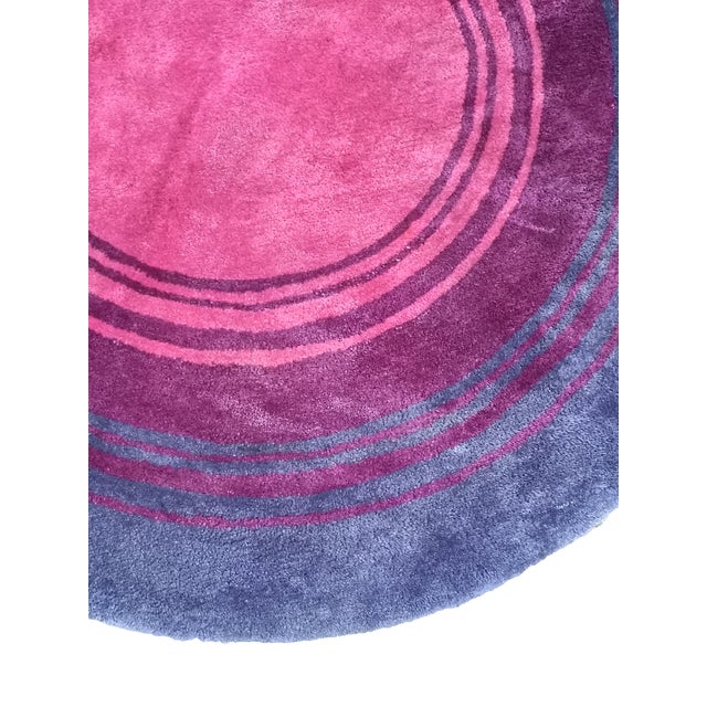 Round Rug with Target Graphic Pattern by Ewald Kröner, 1970s For Sale - Image 9 of 11