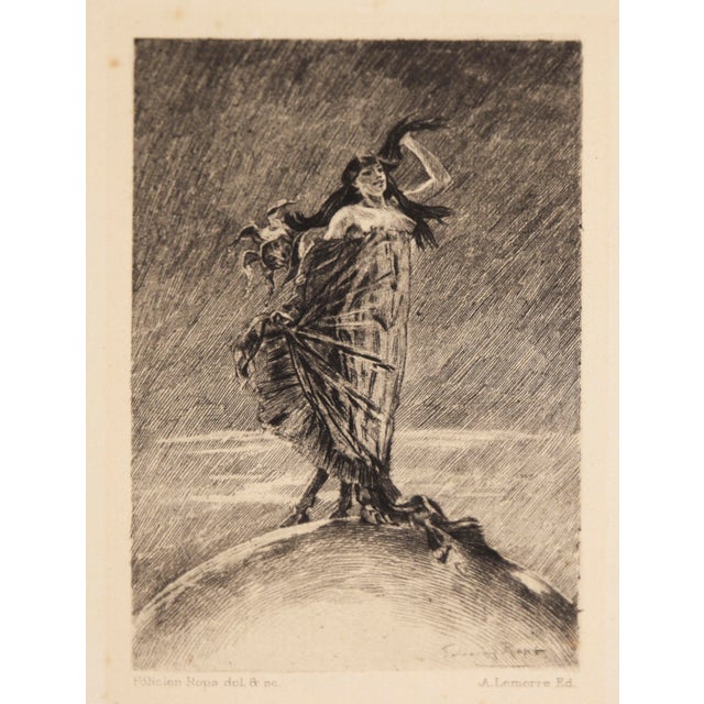 Impressionist "La Femme Et La Folie Dominent Le Monde Ii" - 1886 Print on Paper by Félicien Rops For Sale - Image 3 of 4