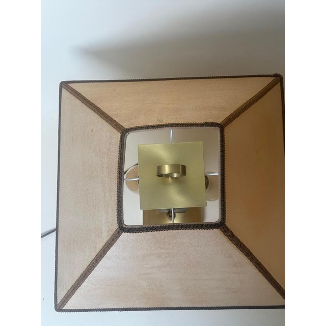 Leather and Brass Table Lamp, 1980s For Sale - Image 10 of 18