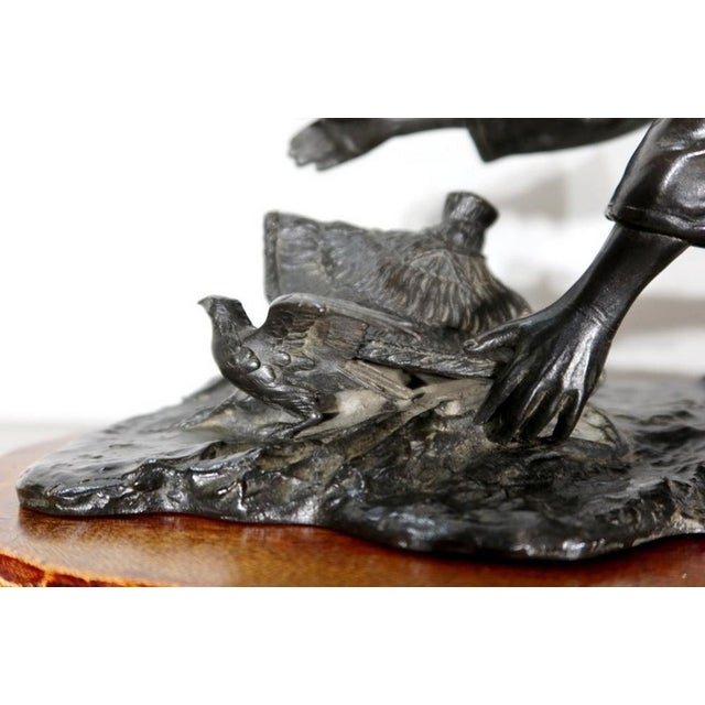 The Peasant Trapping the Bird Under His Hat, 20th-century, Bronze For Sale - Image 5 of 18