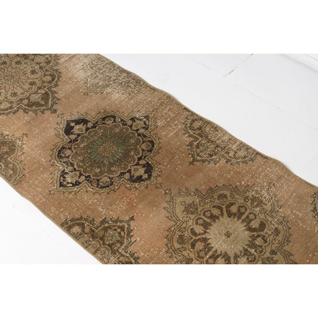 1960s 1960s Muted Earth Tones & Distressed Floral Medallions For Sale - Image 5 of 10