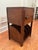 Mid-Century Art Deco Mahogany and Walnut Burlwood Veneer Side Table/Magazine Holder For Sale - Image 4 of 15