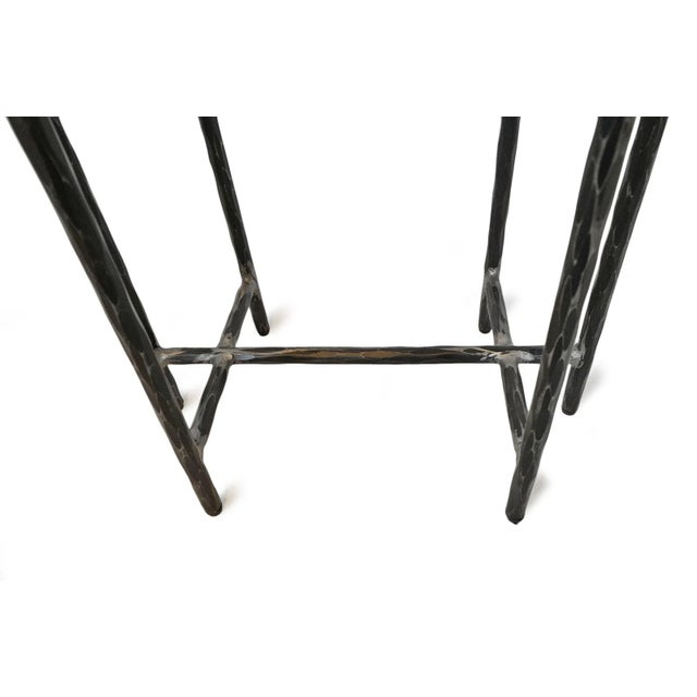 2020s Grey Smoke Slate Side Table For Sale - Image 5 of 8