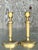 Brass Vintage Engraved Brass Candlesticks - A Pair For Sale - Image 8 of 9