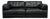 DS-76 Modular Sofa in Black Leather from de Sede, Switzerland, 1970s, Set of 2 For Sale