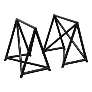 McGuire Furniture Hawkins Sawhorse Bases, Pair For Sale