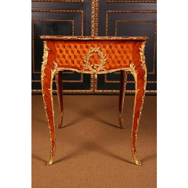 Wood French Louis XV Style Desk in Style of Francois Linke For Sale - Image 7 of 17