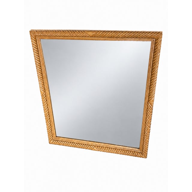 Bring a distinctive touch of Las Vegas hotel glamour into your home with this preowned gold-tone wall mirror associated...
