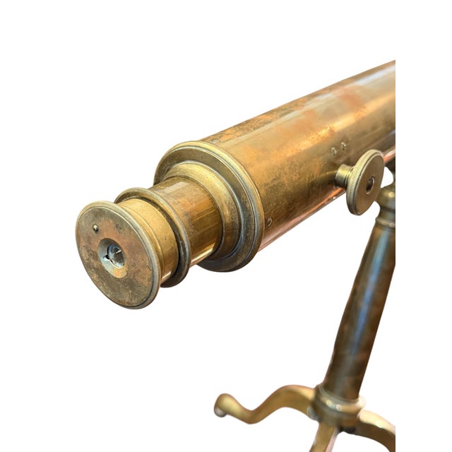 Traditional 19th Century Brass Table Telescope, 1800s For Sale - Image 3 of 10