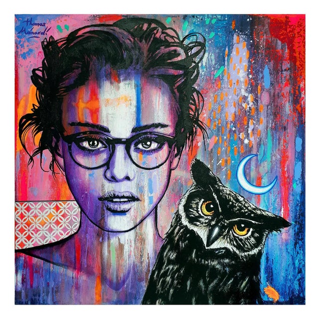 "Hope and Decay" Mixed media, acrylic, aerosol paint, pigments, ink and Posca on linen 70x70 cm 2600 This piece is...