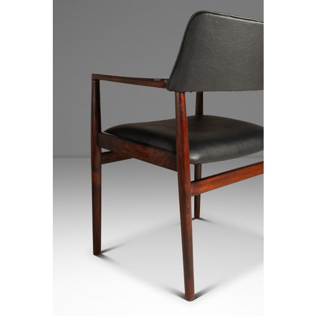Set of Two (2) MCM Danish Modern Armchairs in Rosewood & Leather by Erik Wørts for Soro Stolefabrik, Denmark, C. 1960's For Sale - Image 14 of 18