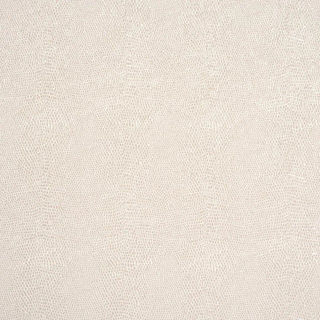 SAMPLE - Schumacher Snakeskin Vinyl Wallpaper In Ivory For Sale