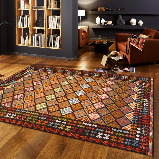 Modern Pasargad Home Kilim Multi Wool Area Rug- 8' 4'' X 11' 2'' For Sale - Image 3 of 3