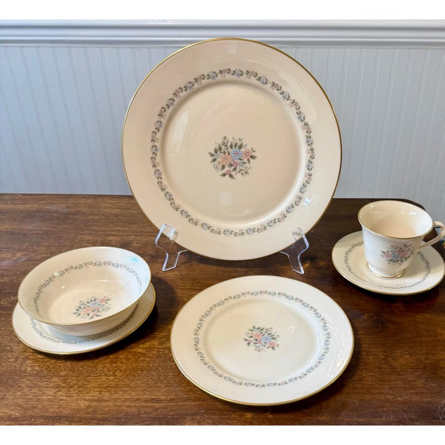 Add to your existing collection of Lenox “Christie” fine China with this set consisting of the following: 2 Five Piece...
