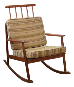 1960s Danish Modern Rocking Chair in the Style of Edmund Spence