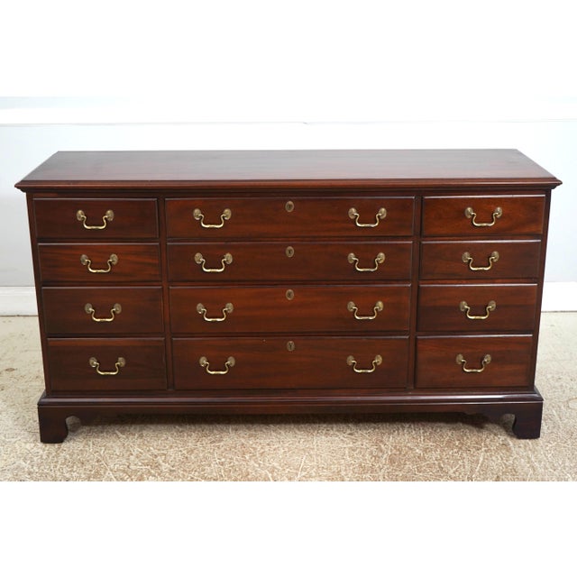 Age: Approx: 40 Years Old Details: Solid Mahogany Bracket Feet Dovetailed Drawer Construction High Quality Construction...
