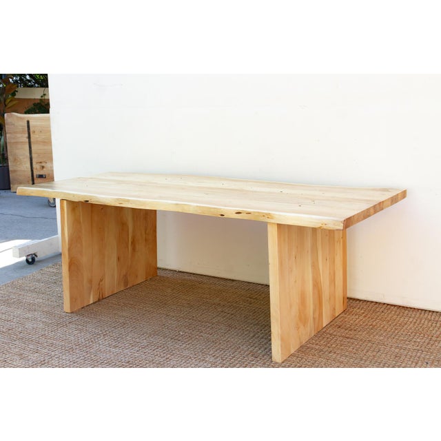 1990s 84" Long Driftwood Monolith Live Edge Dining Table For Sale - Image 5 of 10