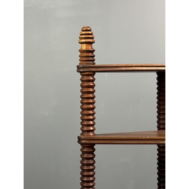 Mid-Century French Turned Wood Library Steps in the style of Charles Dudouyt, 1950s For Sale - Image 17 of 18