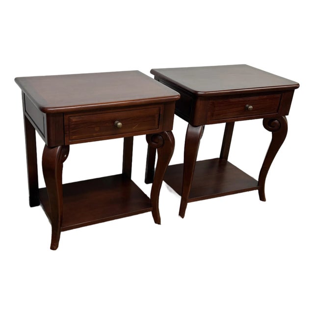 Georgian Style End Tables/Nightstands, Pair For Sale