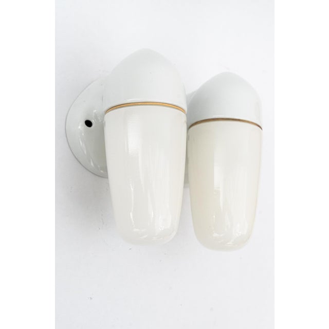 Porcelain Wall Lights by Wilhelm Wagenfeld for Lindner, 1940s, Set of 2 For Sale - Image 4 of 18