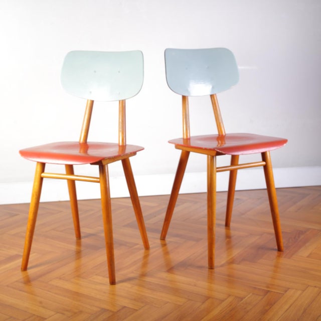 Dining Chairs from Ton, 1960s, Set of 2 For Sale - Image 4 of 18