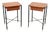 Vintage French Side Tables in Brass and Steel, 1950, Set of 2 For Sale