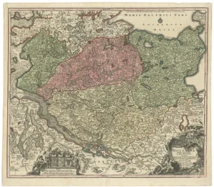 Historical Map of Holstein by Matthias Seutter, 1730